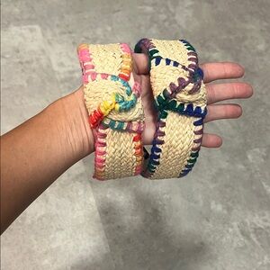 Colorful Woven Straw Headbands